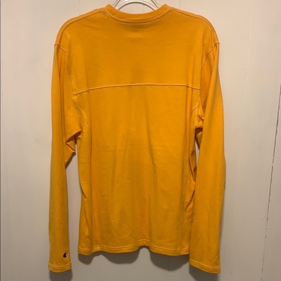Champion Yellow Long Sleeve Shirt Size Small - Picture 5 of 7